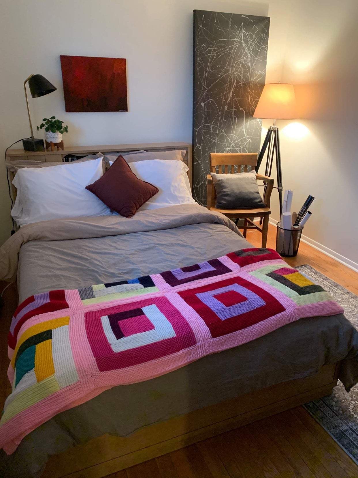 The Boo Blanket Log-Cabin Style Quilt